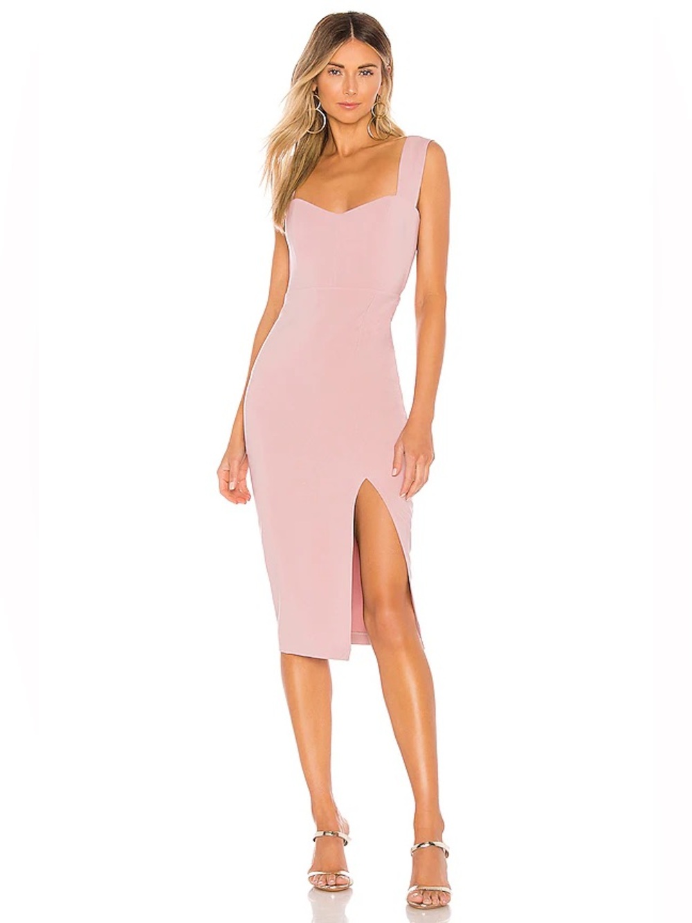 Nookie Dusty Pink Divine Midi Dress Size S $239